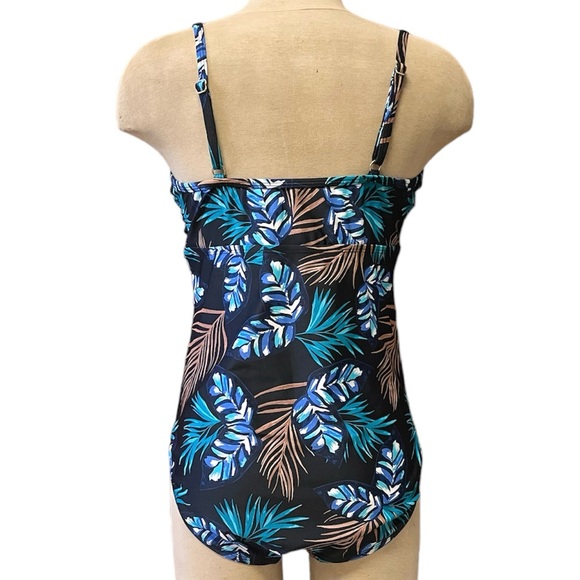 Last chance…Target Merona Swimsuit One Piece Boho Tropical Palm L Large - Picture 2 of 7